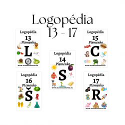 Sada Logopédia 13 - 17 (L, S, C, Š, R)  Učenie zábavou