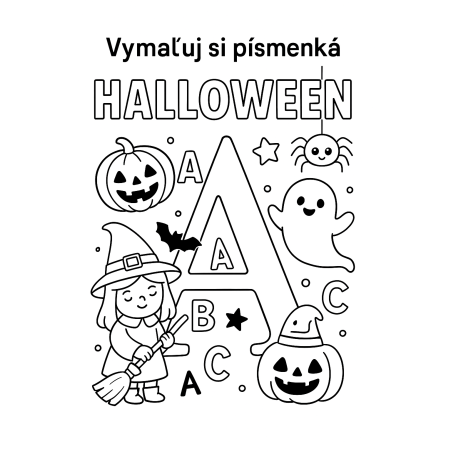 Vymaľuj si písmenká Halloween