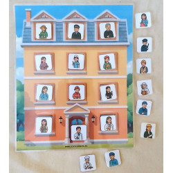 11 okien Povolania - Predložkový domček