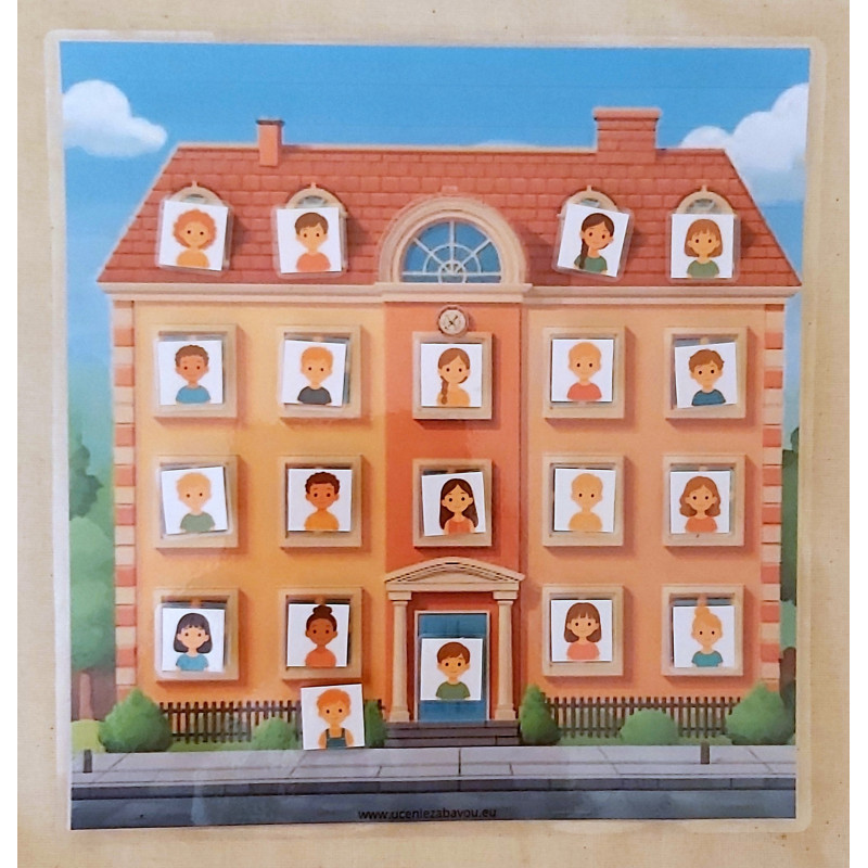 18 okien Deti - Predložkový domček