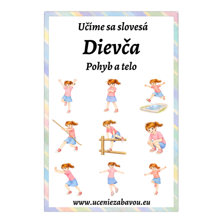 Učíme sa slovesá Dievča - Pohyb a telo