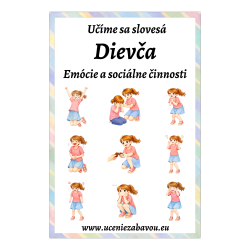 Učíme sa slovesá Dievča - Emócie a sociálne činnosti