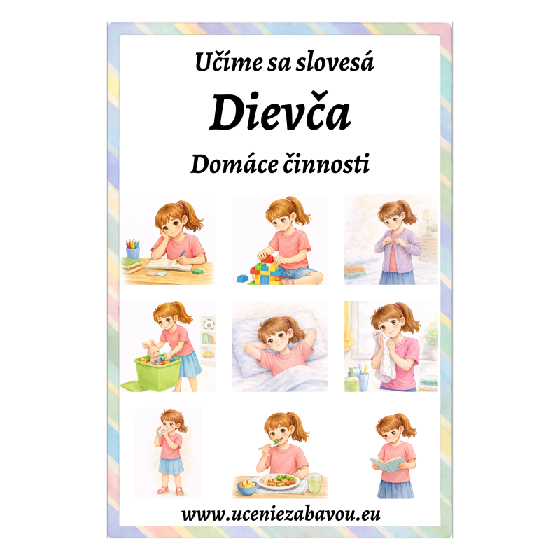 Učíme sa slovesá Dievča - Denné činnosti