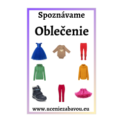 Spoznávame Oblečenie   Učenie zábavou