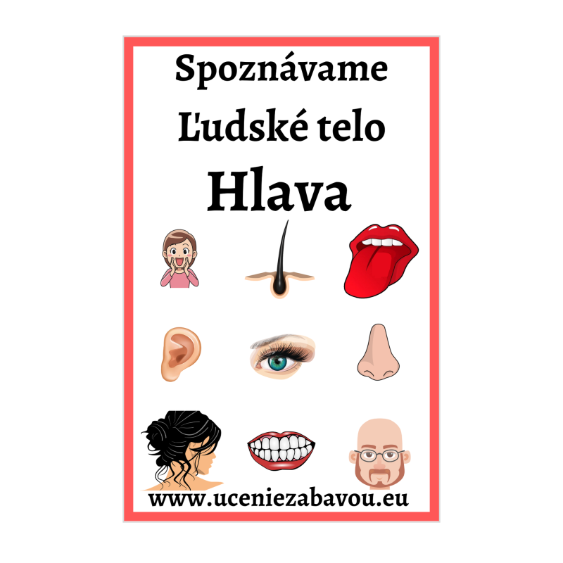 Spoznávame Ľudské telo - Hlava   Učenie zábavou