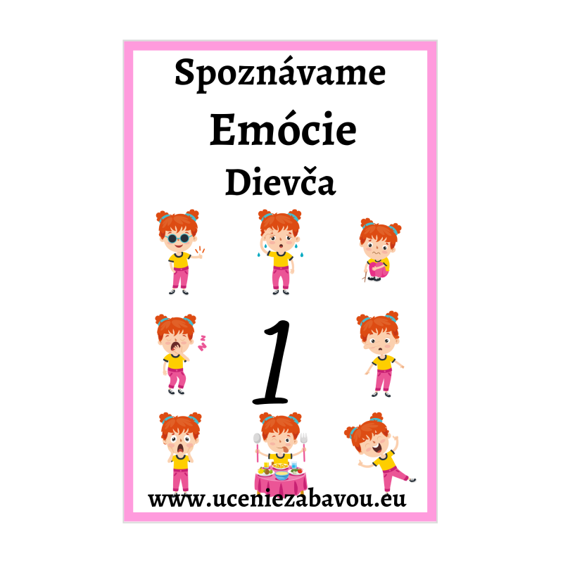 Spoznávame Emócie - Dievča 1  Učenie zábavou