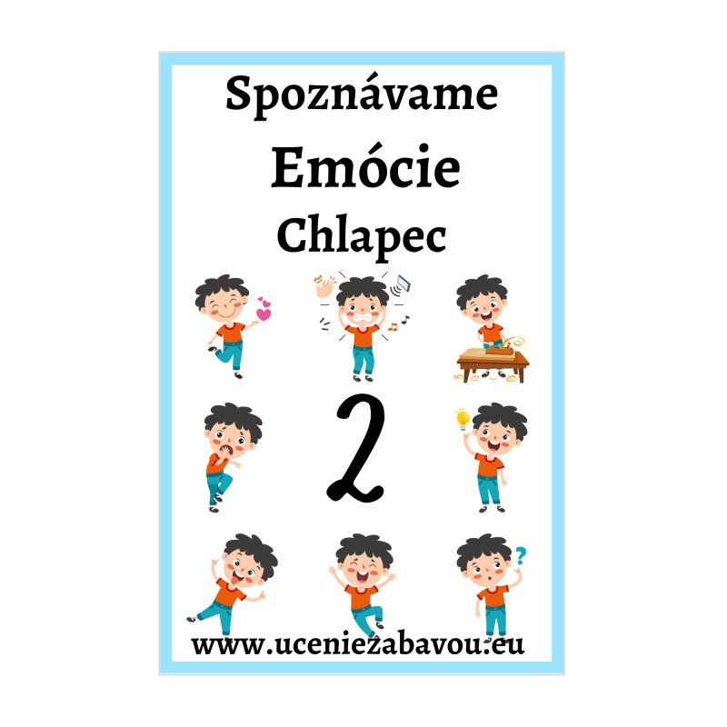 Spoznávame Emócie - Chlapec 2  Učenie zábavou