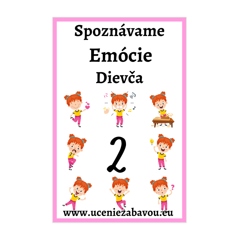 Spoznávame Emócie - Dievča 2  Učenie zábavou