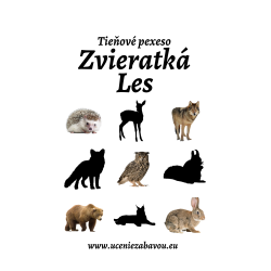 Tieňové pexeso: Zvieratká Les  Učenie zábavou