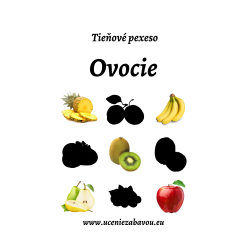 Tieňové pexeso: Ovocie   Učenie zábavou