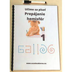 Učíme sa písať – Prepájanie hemisfér 1 | Grafomotorický zošit A4 | Učenie zábavou