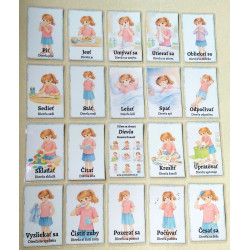 Učíme sa slovesá Dievča - Denné činnosti