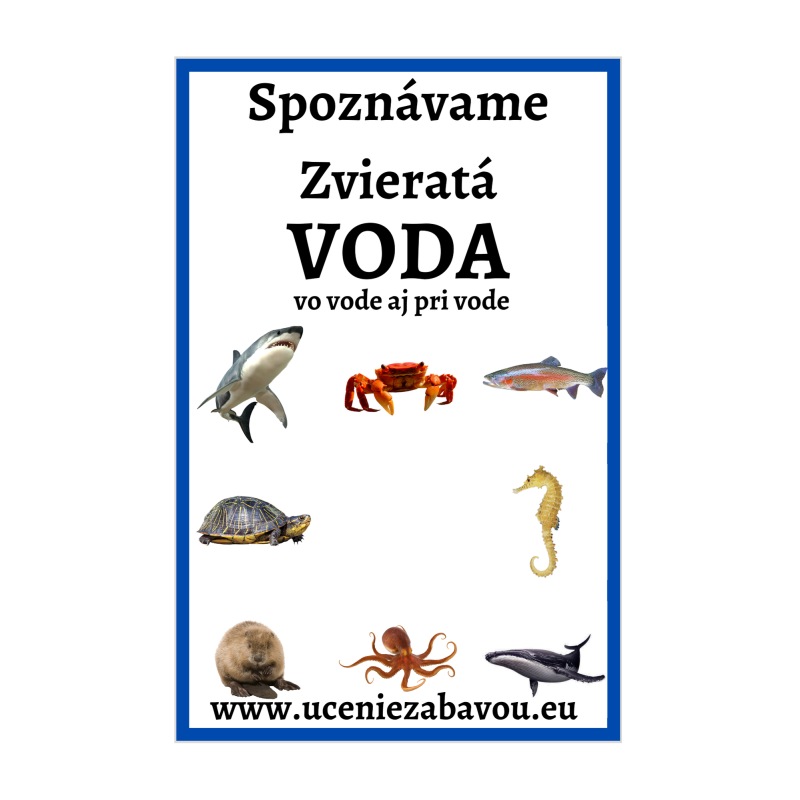 Spoznávame zvieratá Voda | Učenie zábavou
