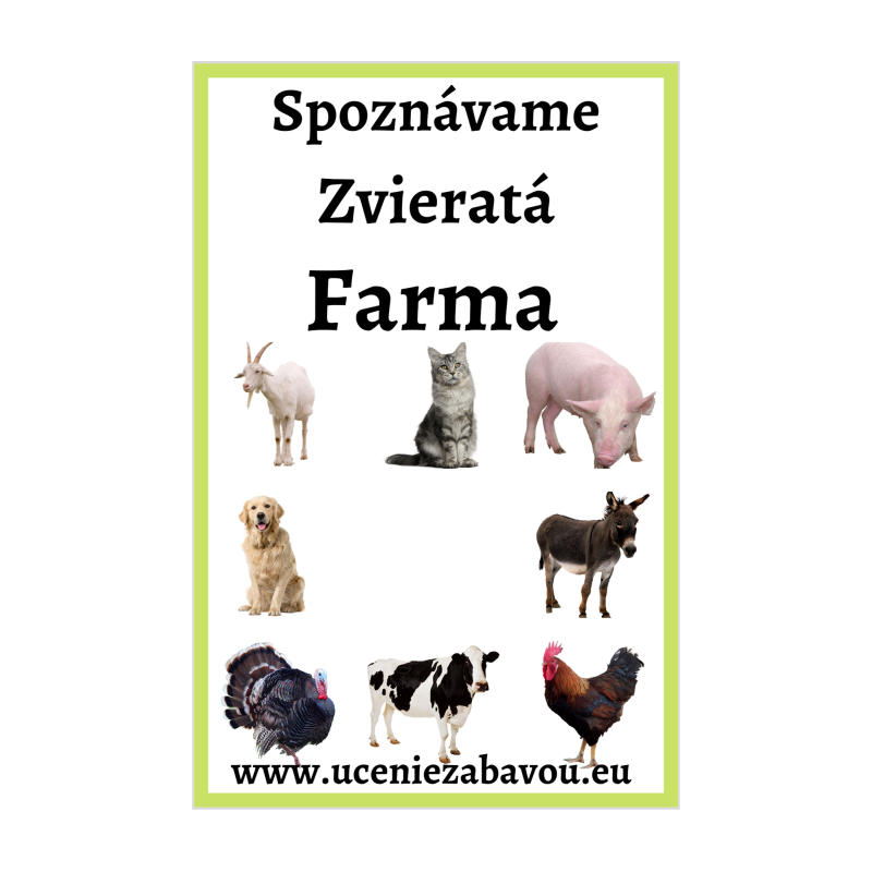 Spoznávame zvieratá Farma   Učenie zábavou
