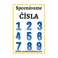 Spoznávame čísla Modré Učenie zábavou