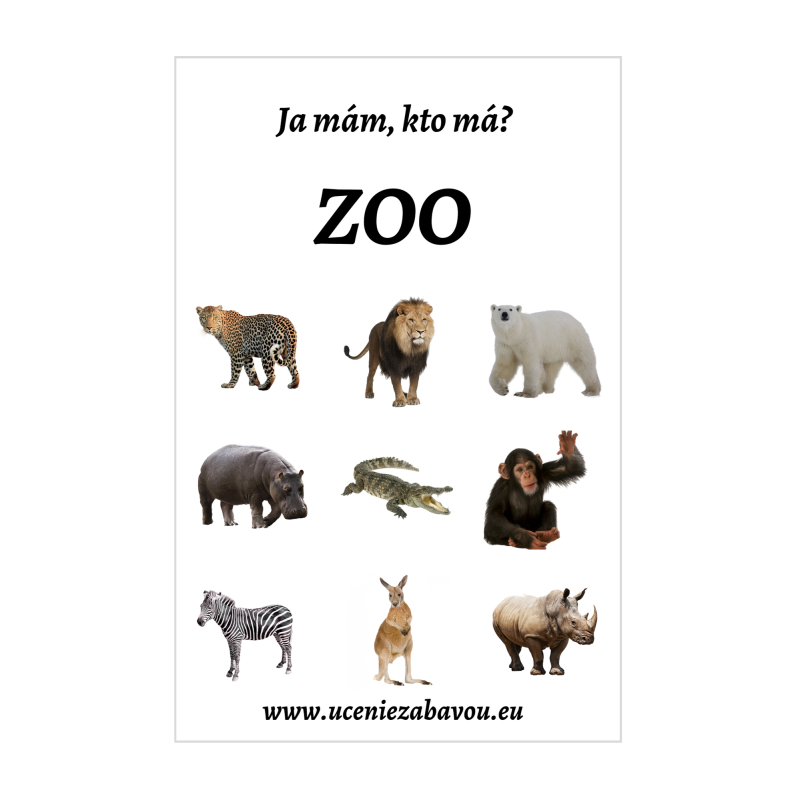Ja mám, kto má? ZOO  Učenie zábavou