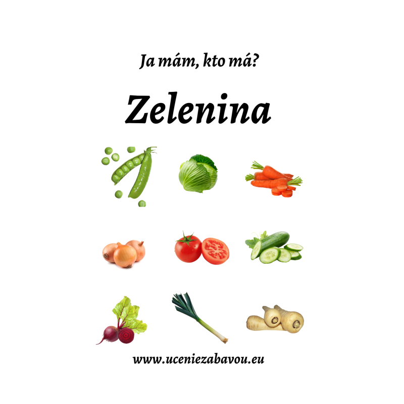 Ja mám, kto má? Zelenina  Učenie zábavou