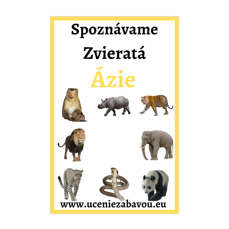 Spoznávame zvieratá Ázia   Učenie zábavou