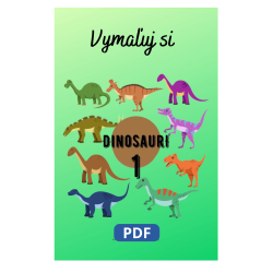 Vymaľuj si Dinosaury 1 – PDF maľovanka dinosaurov pre deti | Učenie zábavou