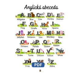 Anglická abeceda pre deti – PDF plagát na stenu A3 | Učenie hrou