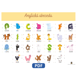 Anglická abeceda pre deti – Plagát A3 na učenie písmen | PDF