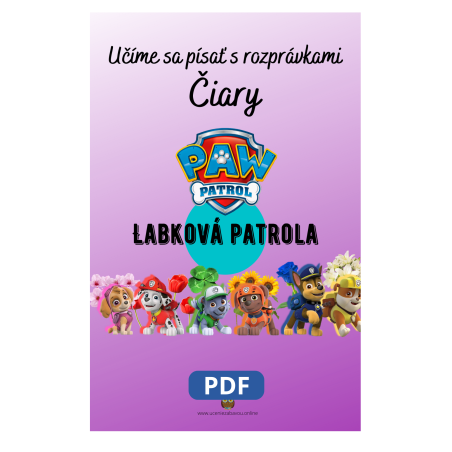 Učíme sa kresliť čiary s Labkovou patrolou – Pracovný zošit pre deti | Učenie zábavou