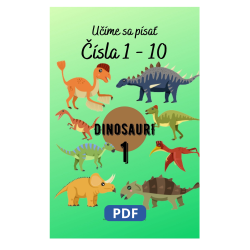 Učíme sa písať čísla s dinosaurami – Pracovný zošit pre deti | Učenie zábavou