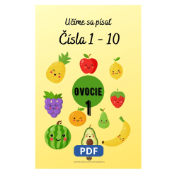 Učíme sa písať čísla s kresleným ovocím – Pracovný zošit pre deti | Učenie zábavou