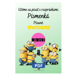Učíme sa písať písané písmenká s rozprávkami Mimoni – Pracovný zošit pre deti | Učenie zábavou