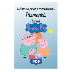 Učíme sa písať tlačené písmenká s rozprávkami Peppa Pig – Pracovný zošit pre deti | Učenie zábavou