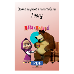 Učíme sa písať tvary s rozprávkami Máša a medveď – Pracovný zošit pre deti | Učenie zábavou
